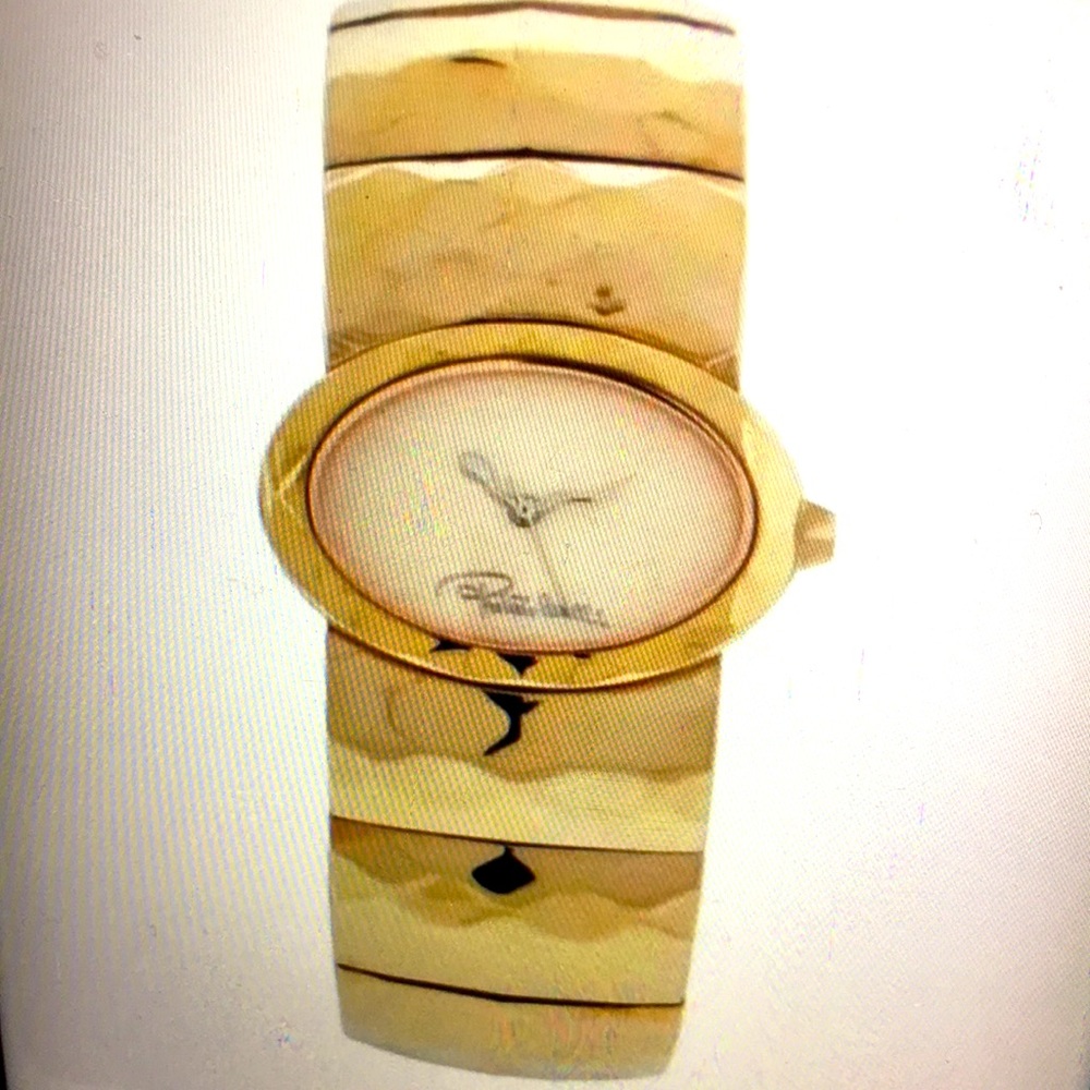 Roberto Cavalli gold watch with Tag.